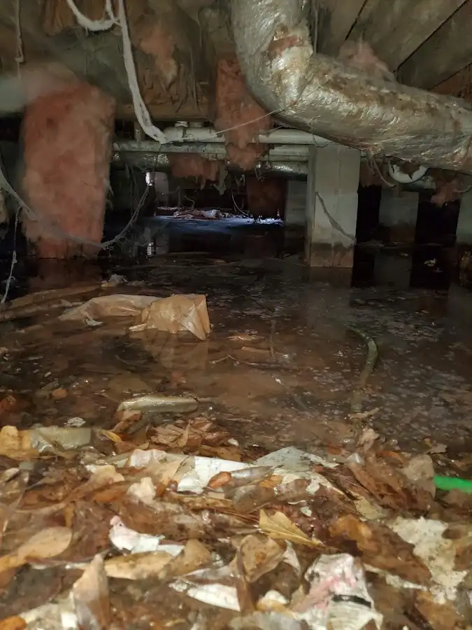 Crawl space flood assessment for Commercial Water Damage Restoration in Princeton